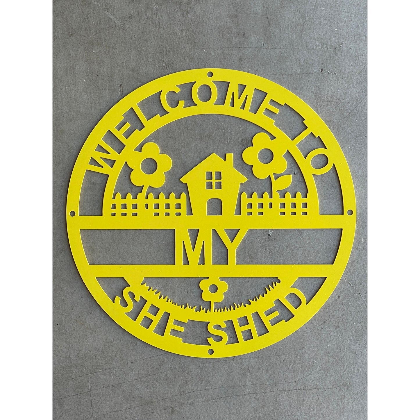 She Shed Metal Sign (18") – Sleek, Durable, and Stylish