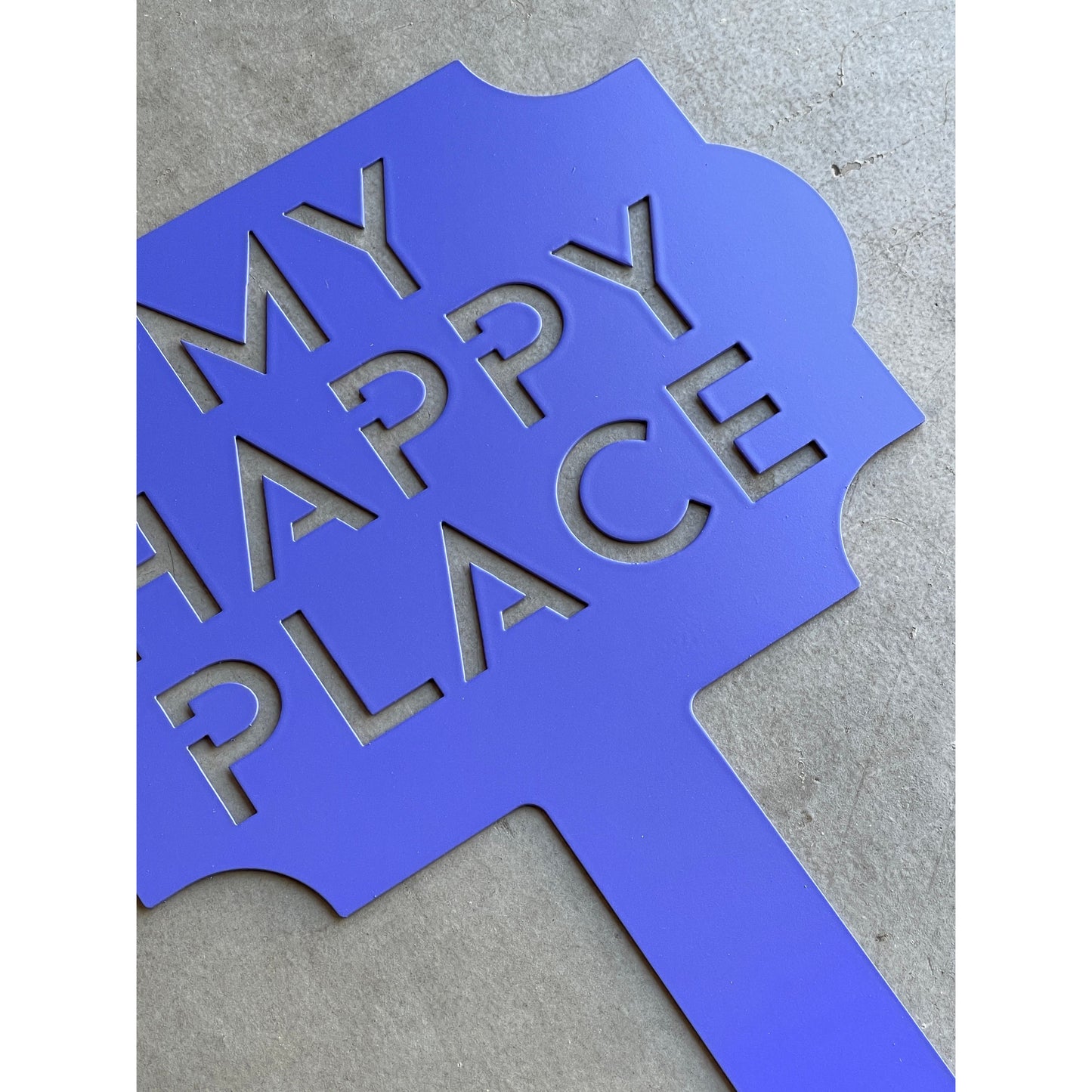 My Happy Place Metal Wall Sign – Rustic Home or Garden Decor