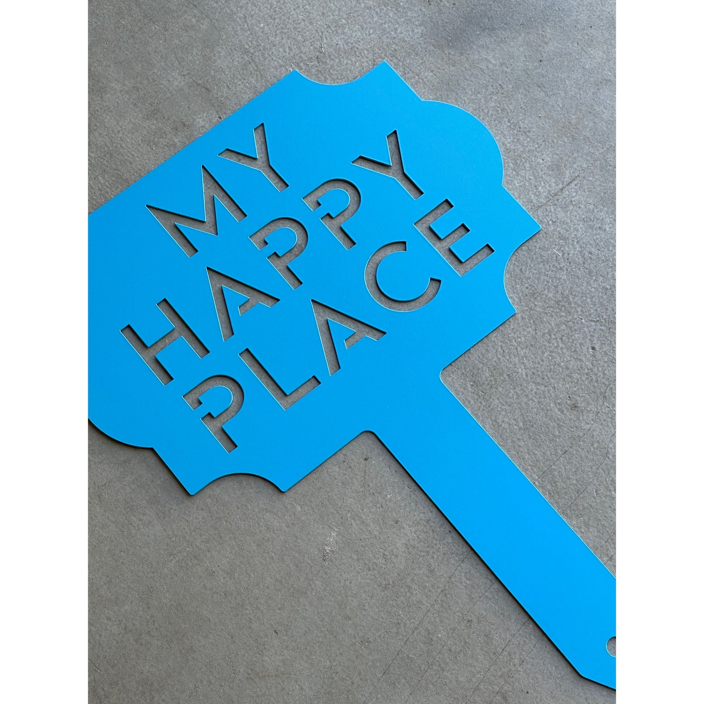 My Happy Place Metal Lawn Sign 12" – Outdoor Garden & Yard Decor