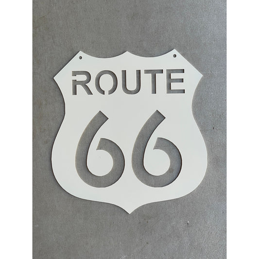 Route 66 Metal Sign 12" – Vintage Highway Wall Decor for Garage, Bar, or Man Cave