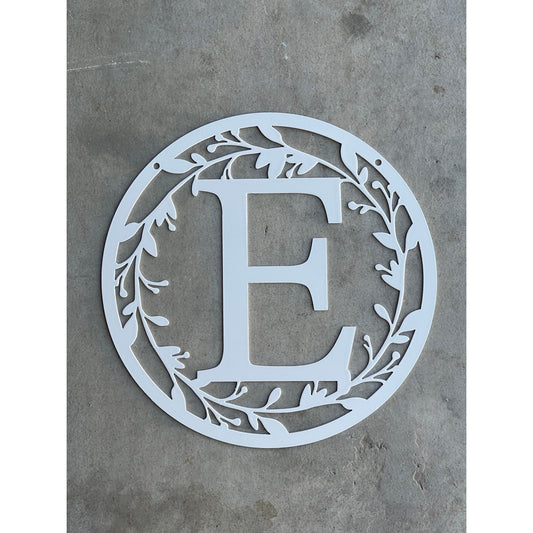 Personalized Monogram Metal Sign 24" – Custom Family Initial Wall Decor