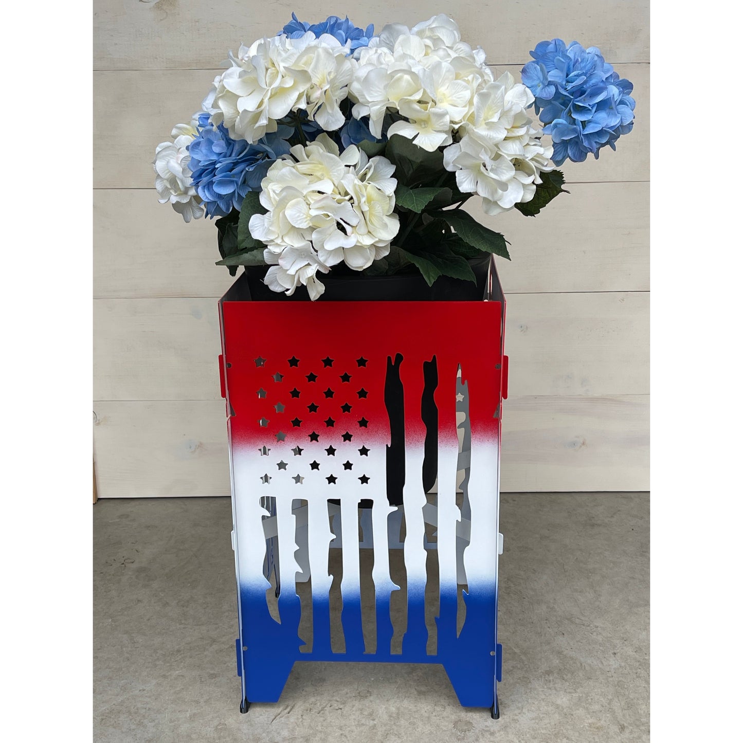 Collapsible Metal Plant Stand | 10 1/2"x10 1/2"x12" high – Adjustable Height, Foldable Indoor & Outdoor Plant Holder