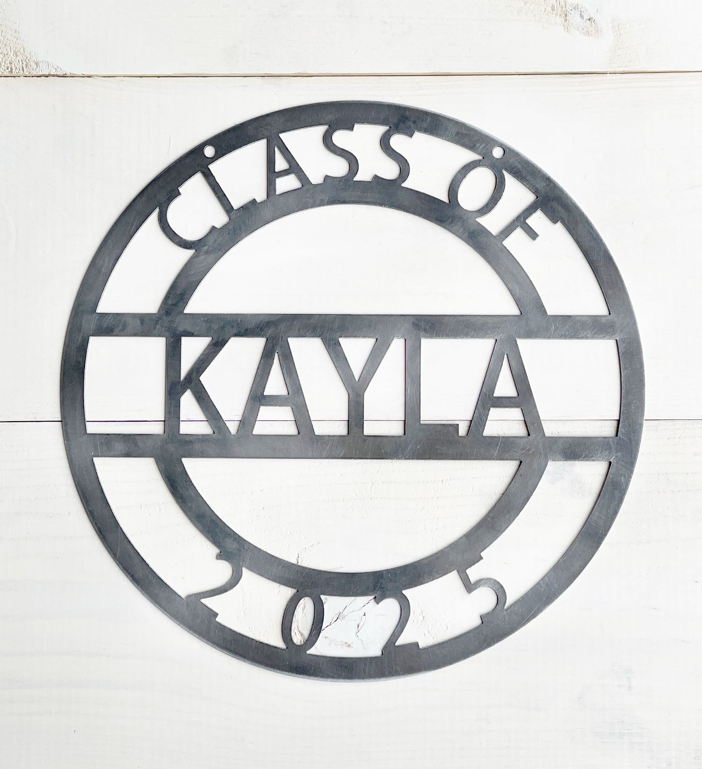 Custom Graduation Year and Name Metal Sign