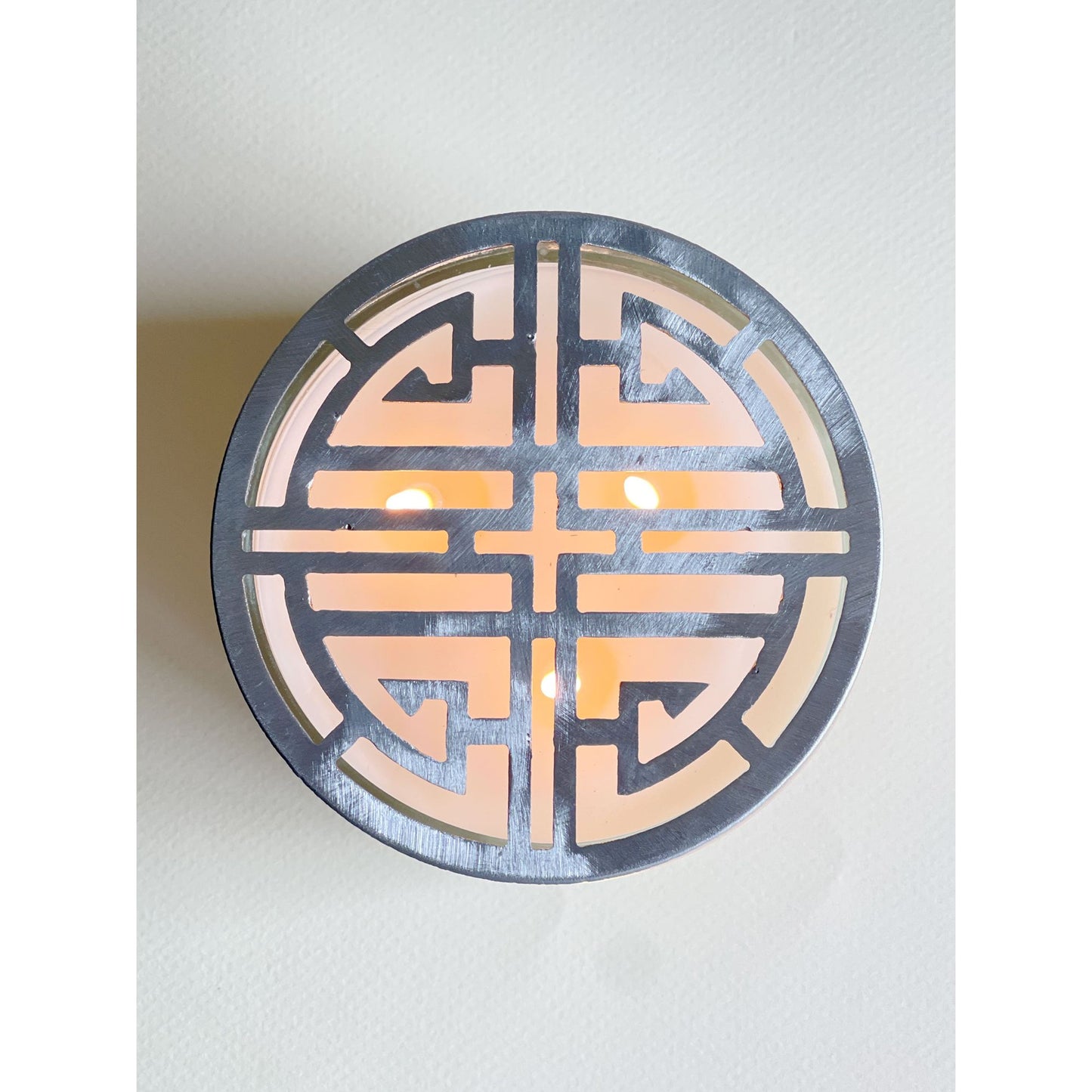 Midnight Lotus Candle Topper – Geometric Jar Candle Lid, Yankee Jar Candles
