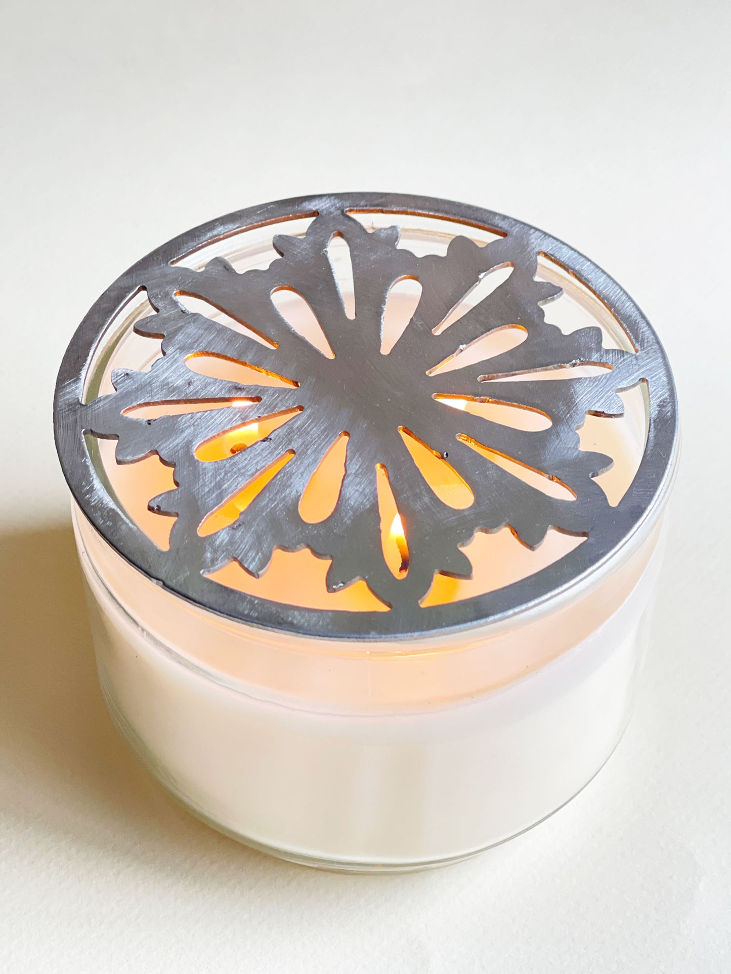 Metal Candle Topper - Snowflake - 4"