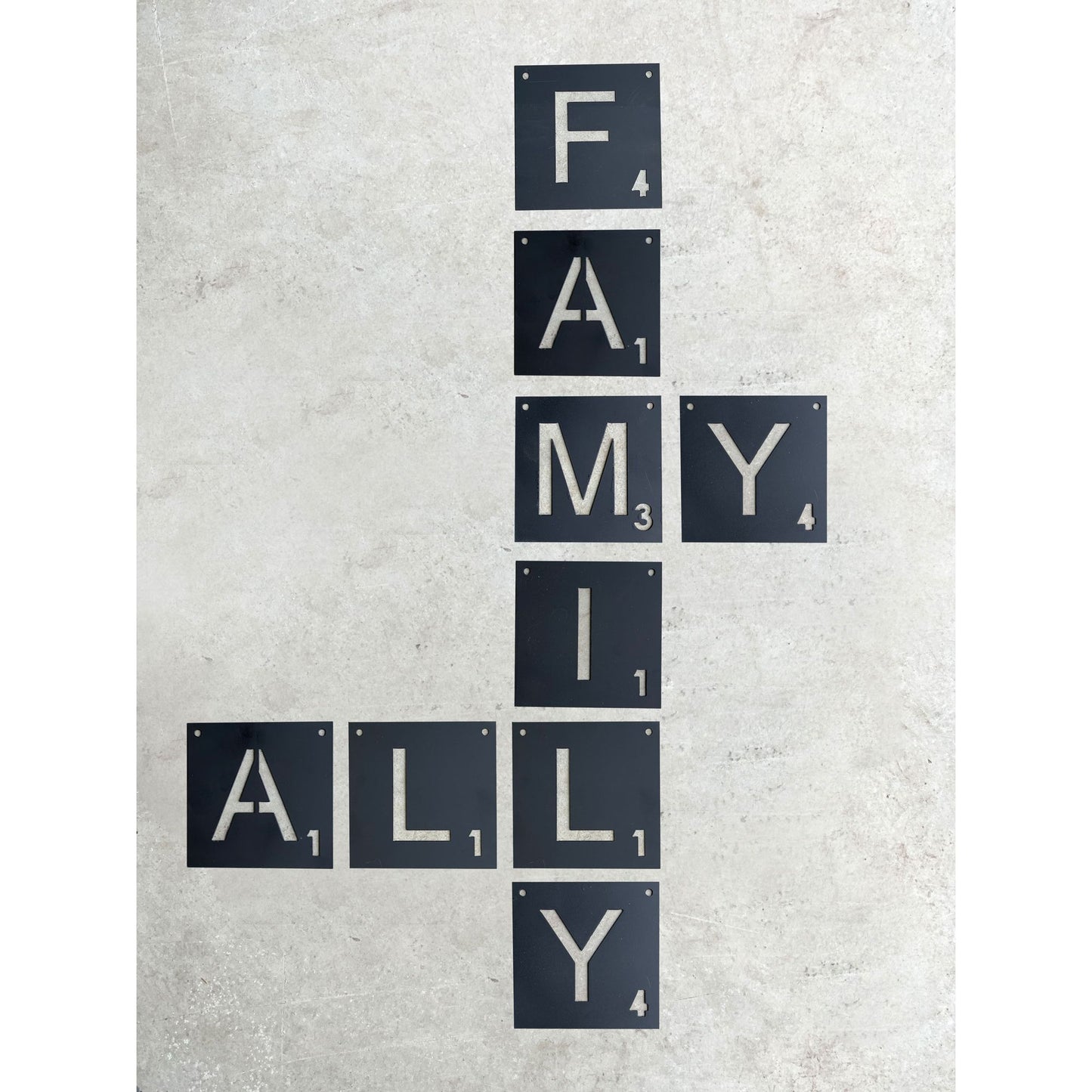 8"x8" Metal Scrabble Letters – Custom Wall Decor Tiles