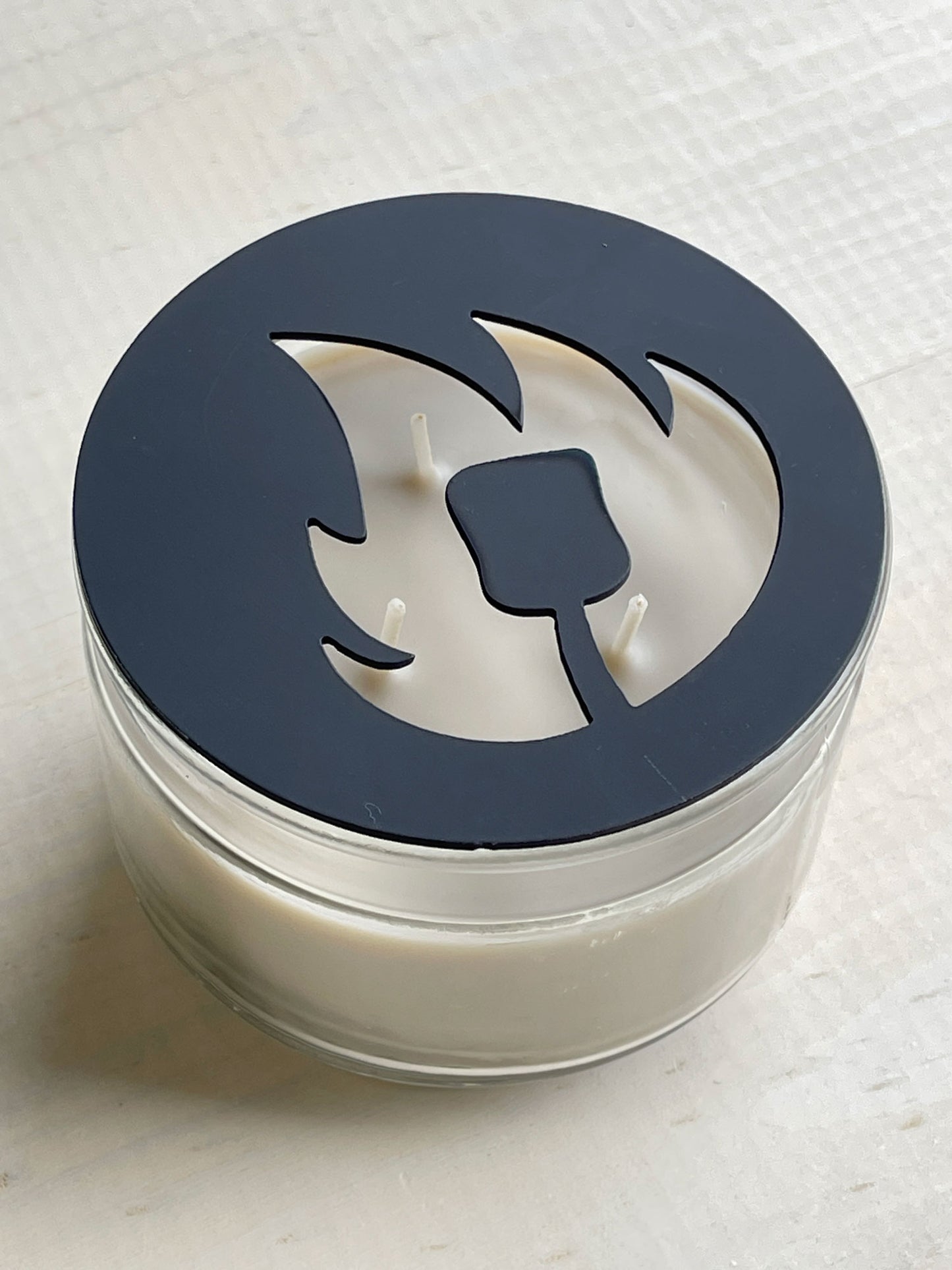 S'mores Metal Candle Topper - black - 4"