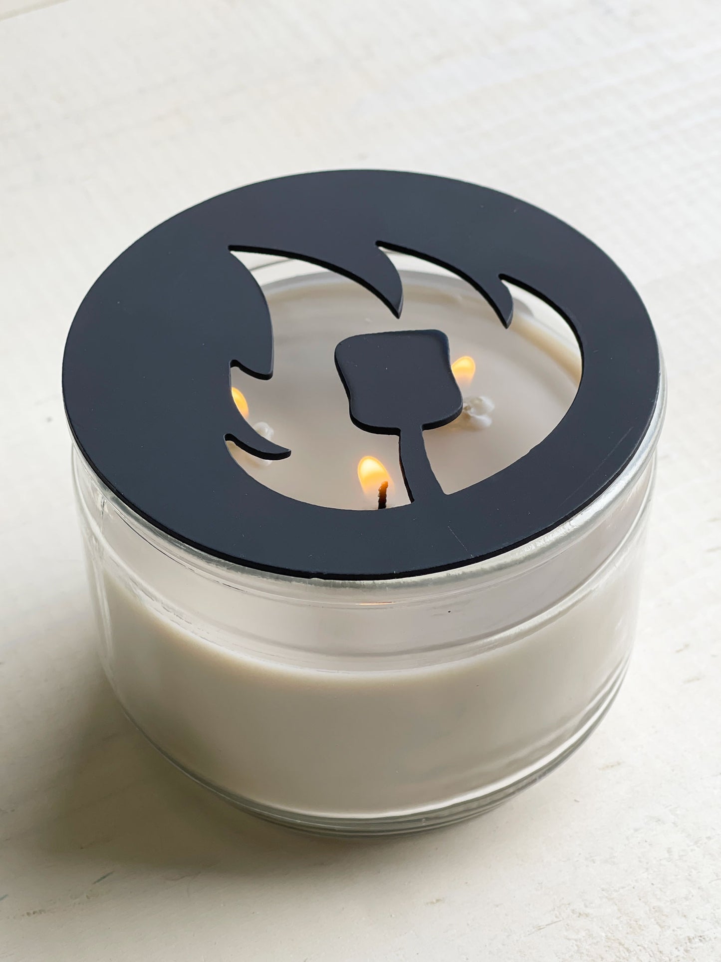 S'mores Metal Candle Topper - black - 4"