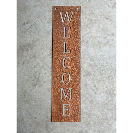 Welcome Metal Wall Sign – Custom Color Options – Rustic Wall Décor for Porch or Entryway