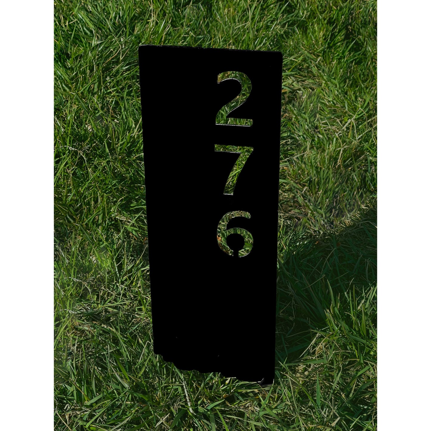 Custom House Number Lawn Metal Sign – Personalized Address Yard Plaque for Home