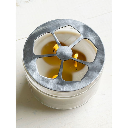 Floral Metal Candle Lid – Decorative Topper for Jar Candles