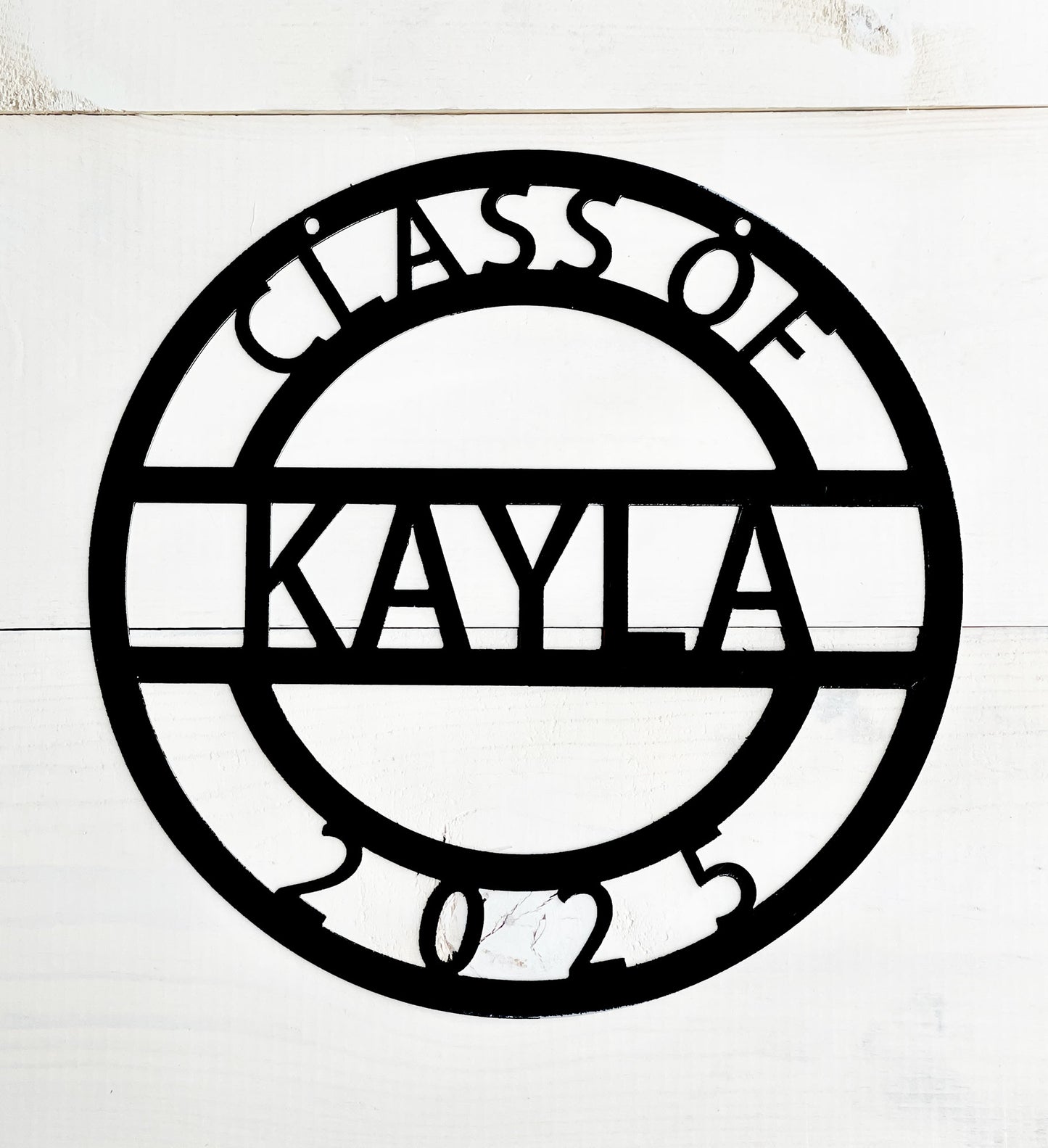 Custom Graduation Year and Name Metal Sign