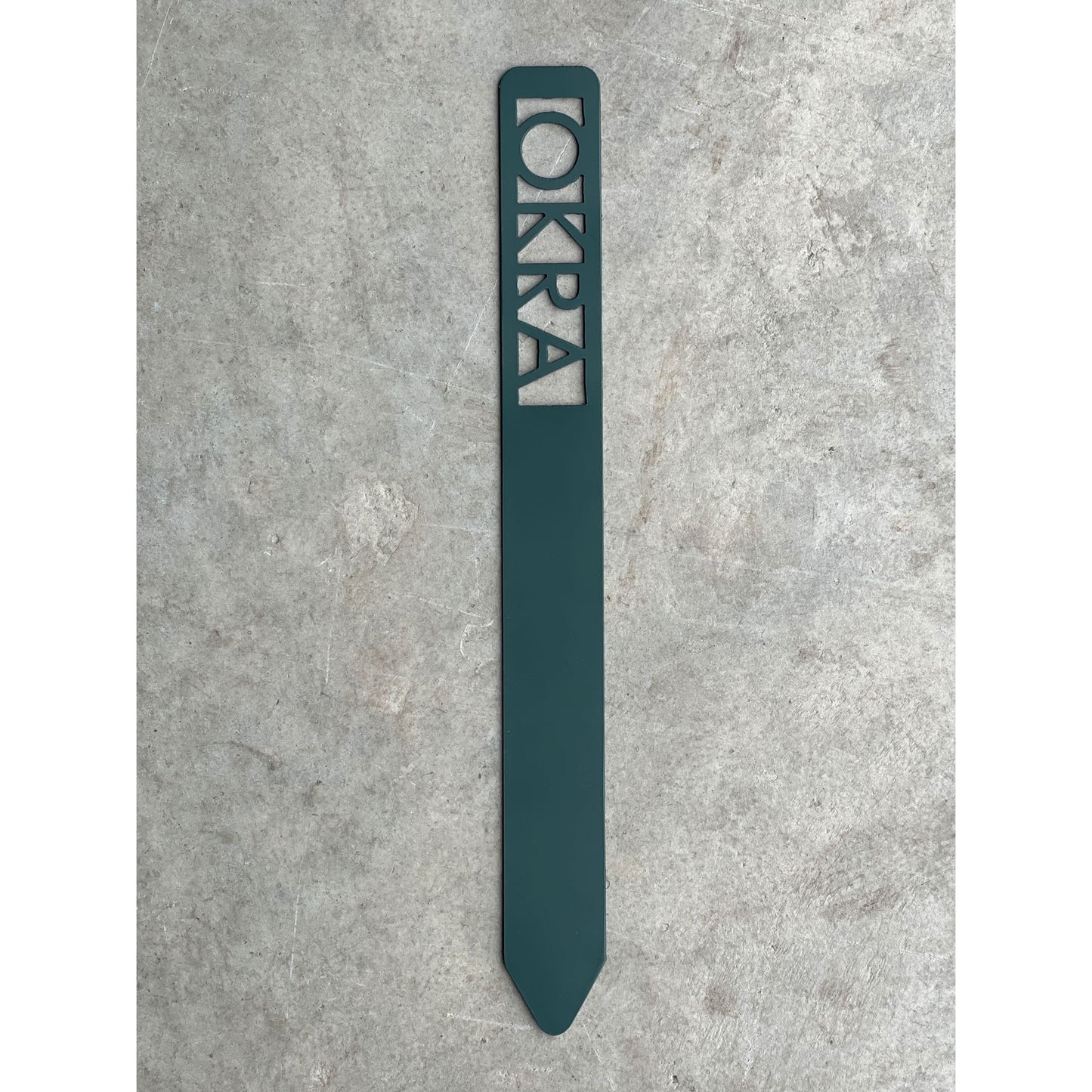Metal Garden Stakes - Painted Hunter Green- Garden Yard Art – Rustic Outdoor Decor