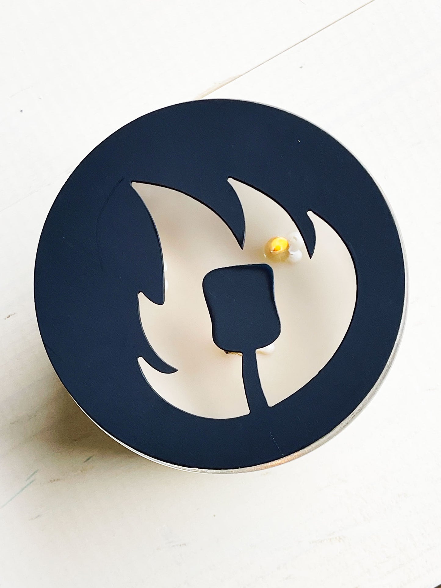 S'mores Metal Candle Topper - black - 4"