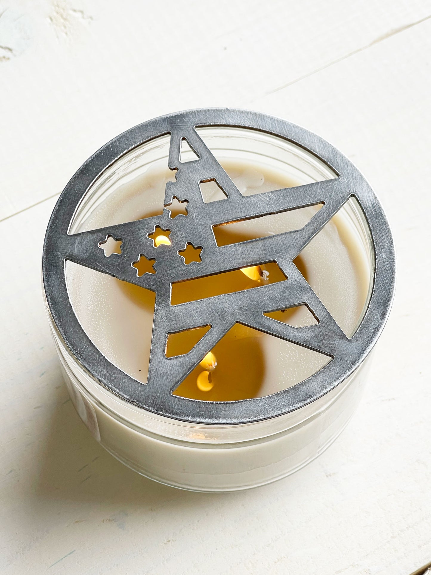 Star Flag Metal Candle Topper - 4"