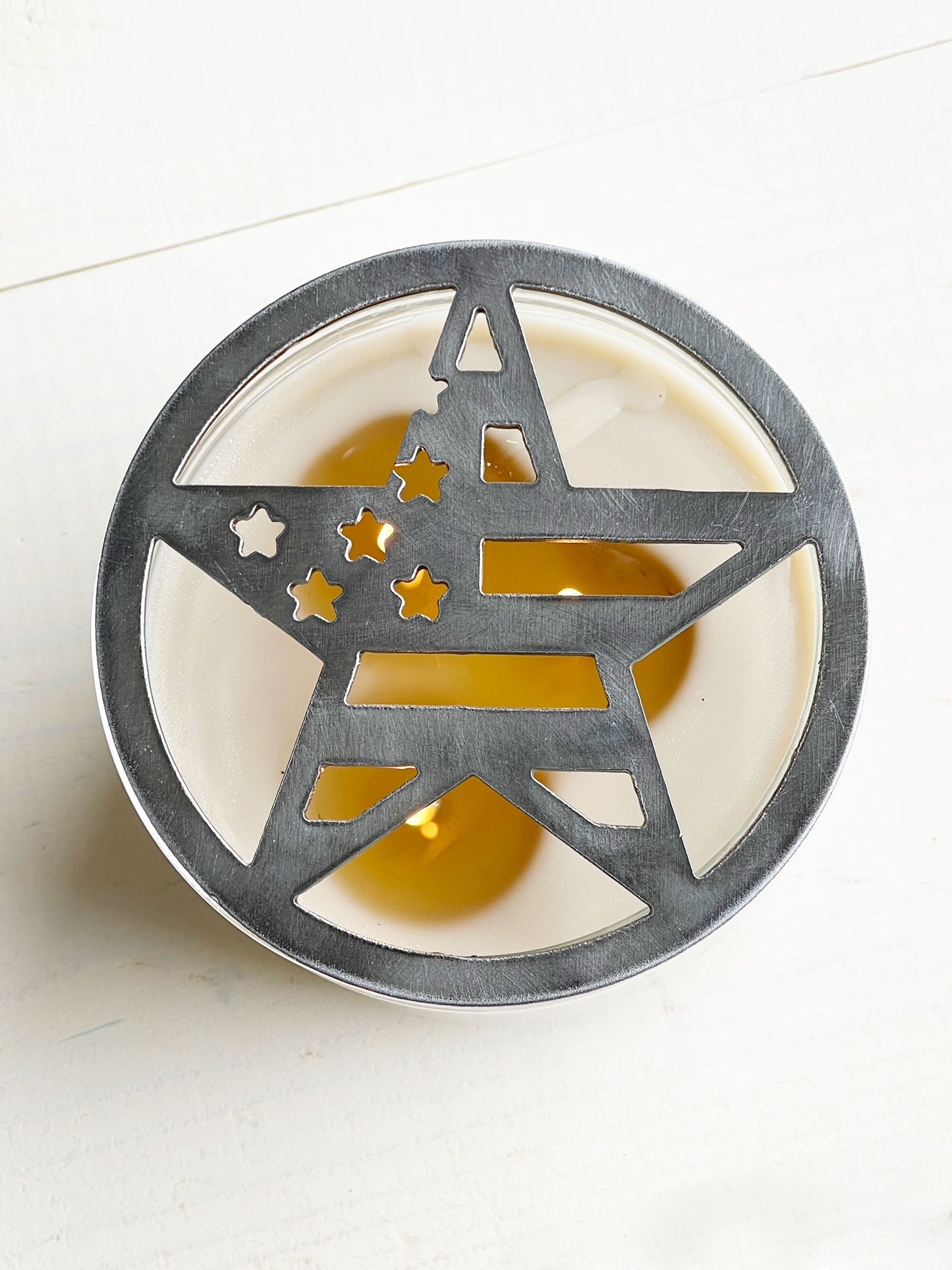 Star Flag Metal Candle Topper - 4"