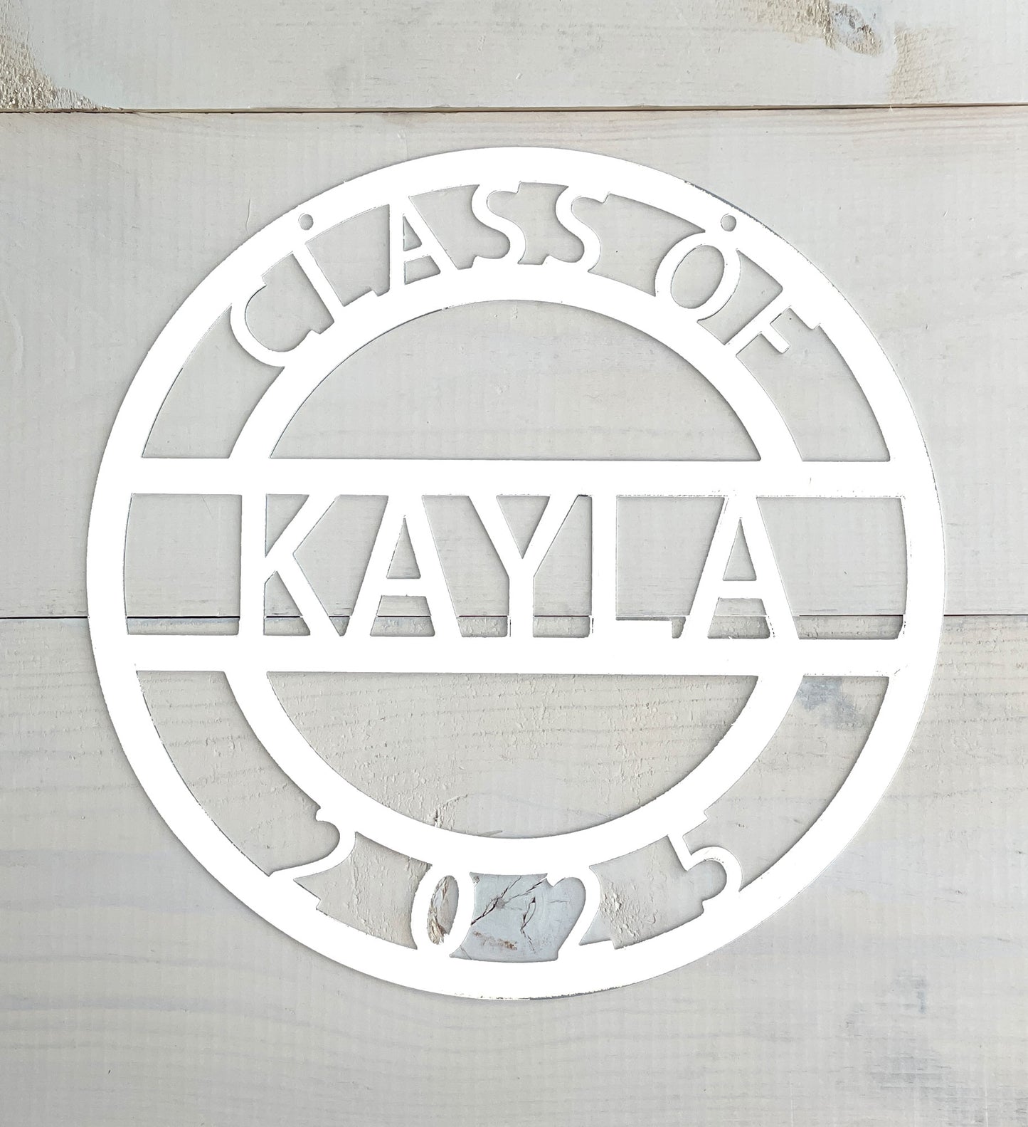 Custom Graduation Year and Name Metal Sign