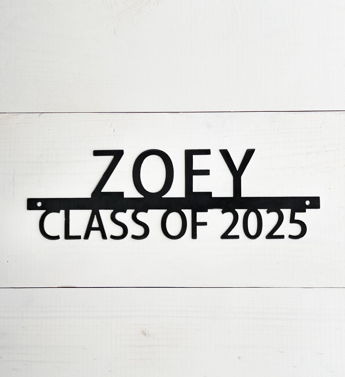 Custom Graduation Year and Name Metal Sign - Rectangular