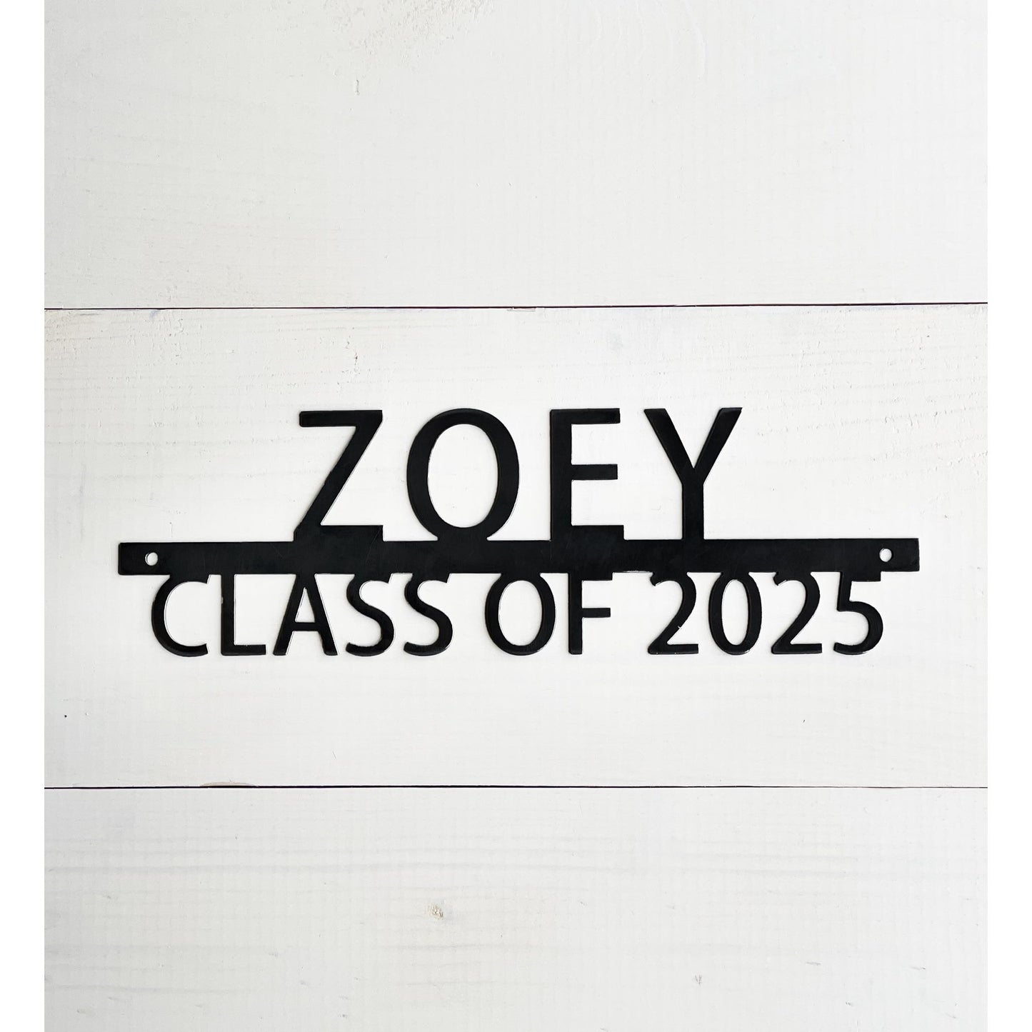 Custom Graduation Year and Name Metal Sign - Rectangular