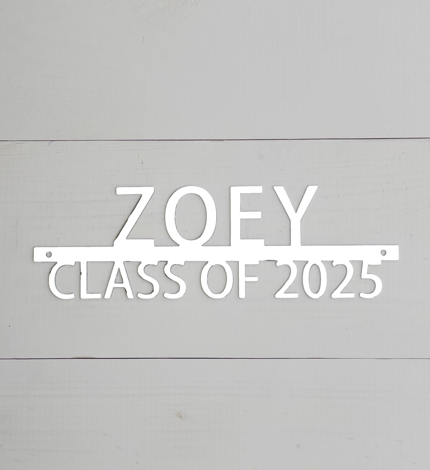 Custom Graduation Year and Name Metal Sign - Rectangular