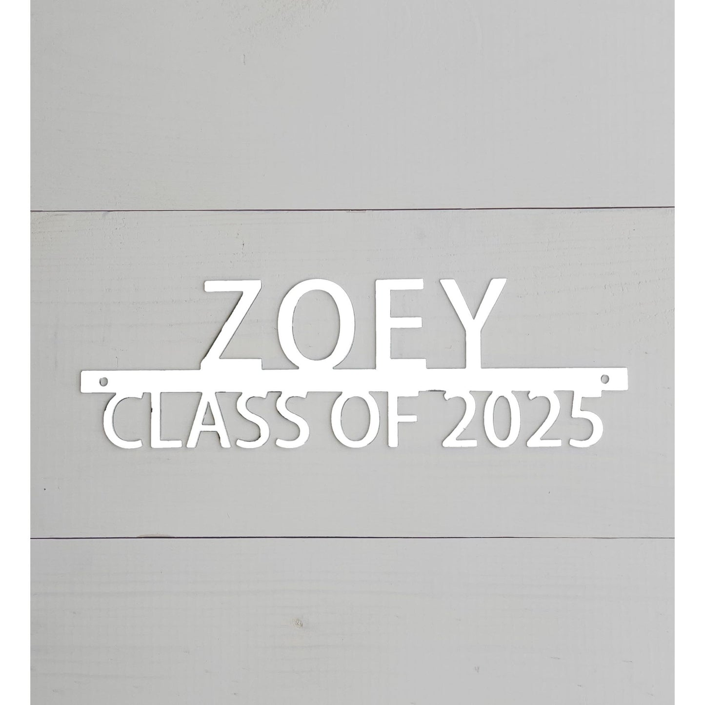 Custom Graduation Year and Name Metal Sign - Rectangular