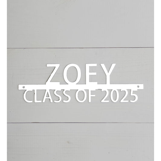 Custom Graduation Year and Name Metal Sign - Rectangular