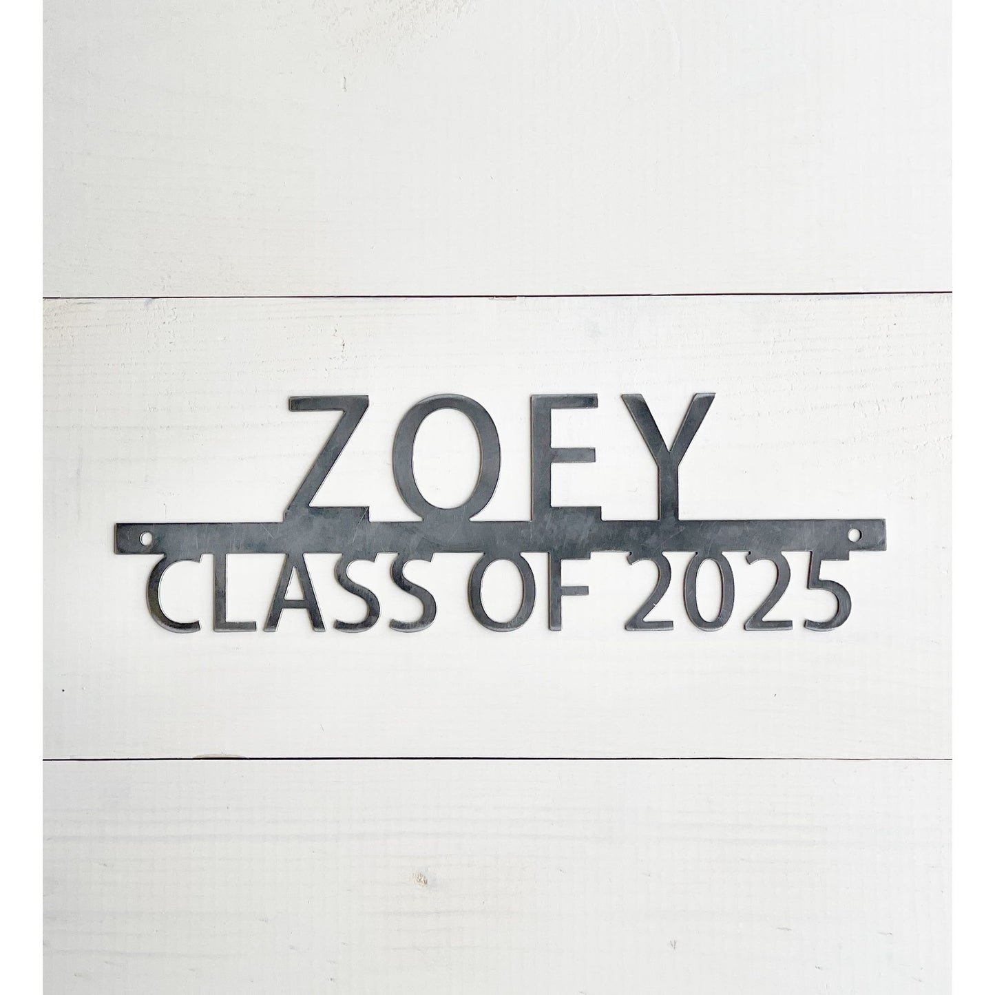 Custom Graduation Year and Name Metal Sign - Rectangular
