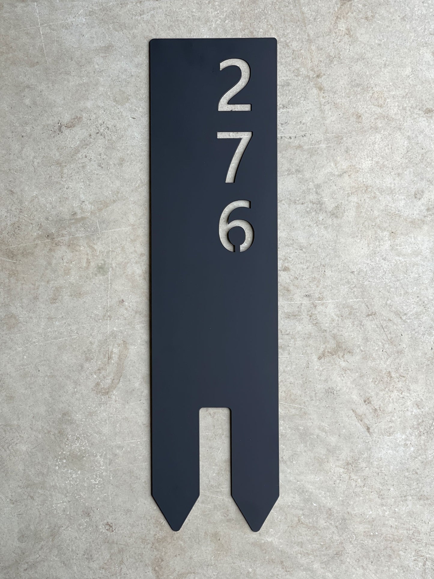 Custom House Number Metal Sign - Rectangular Lawn Sign