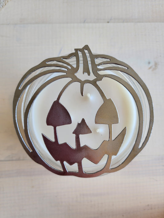 Jack-O-Lantern Metal Candle Topper- Halloween decor