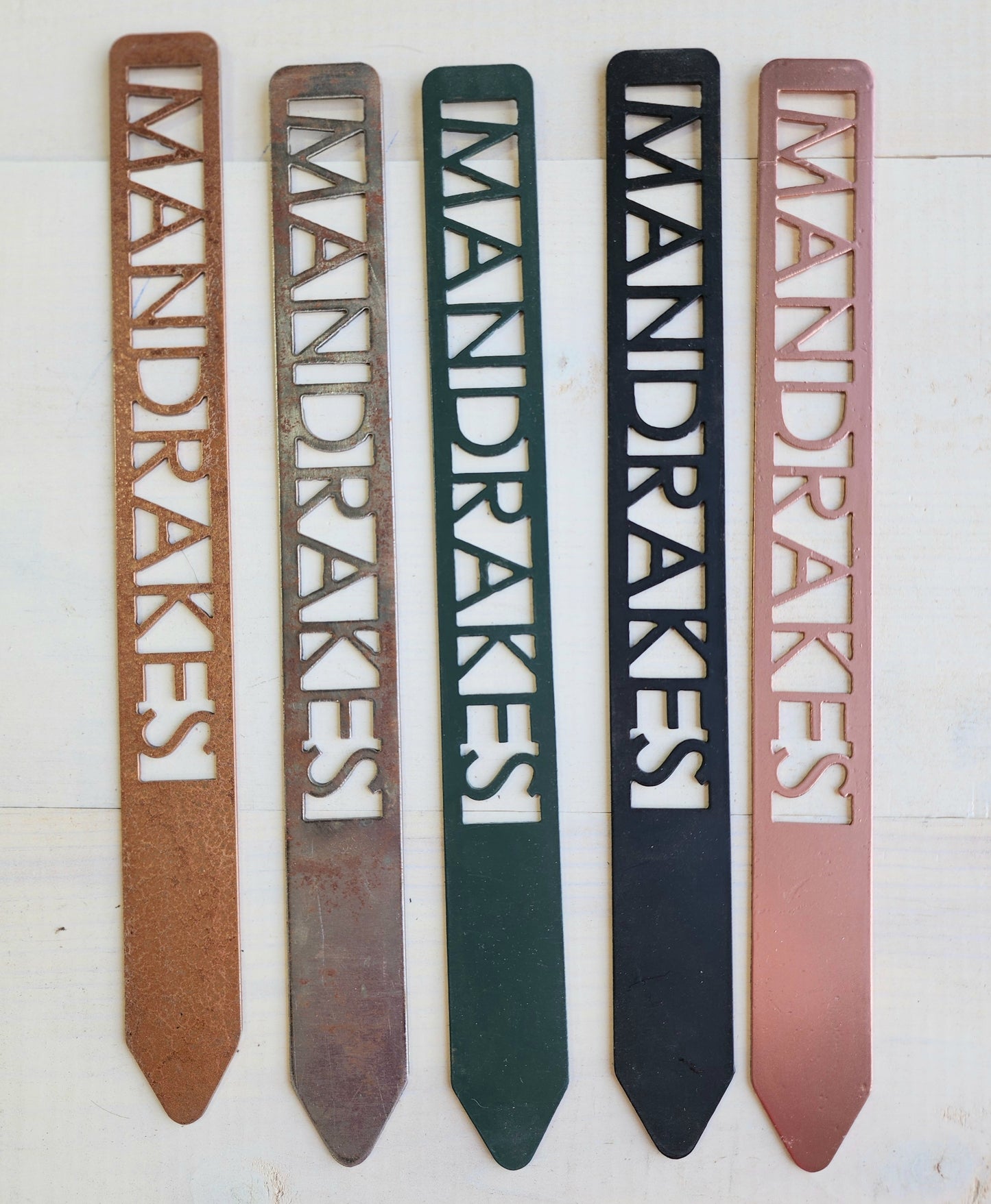 Mandrake Metal Plant Stake – 12" Tall, HP-Inspired Magical Garden Marker