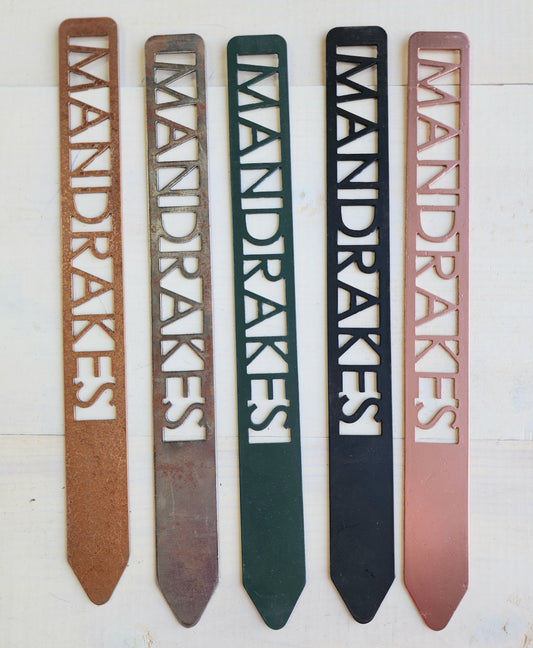 Mandrake Metal Plant Stake – 12" Tall, HP-Inspired Magical Garden Marker