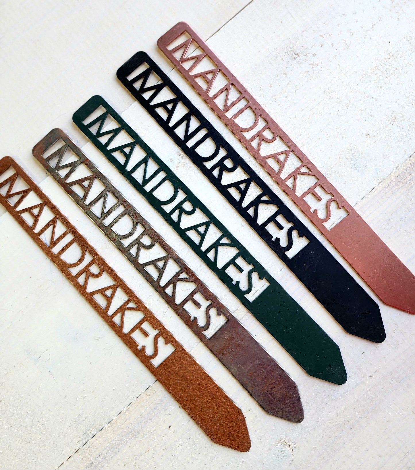 Mandrake Metal Plant Stake – 12" Tall, HP-Inspired Magical Garden Marker