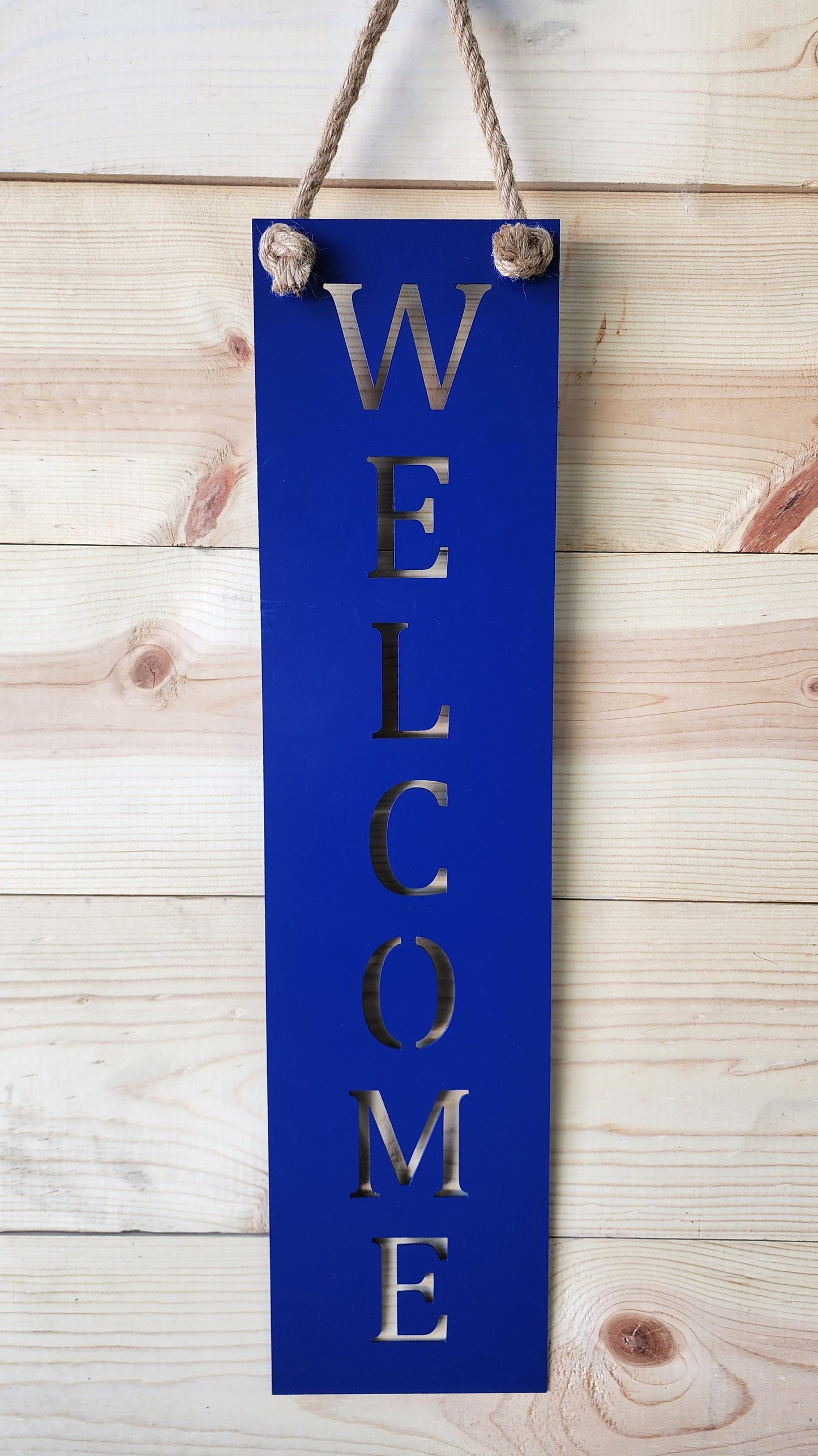 Rustic Orange Vertical Welcome Sign – Fall, Halloween & Farmhouse Décor