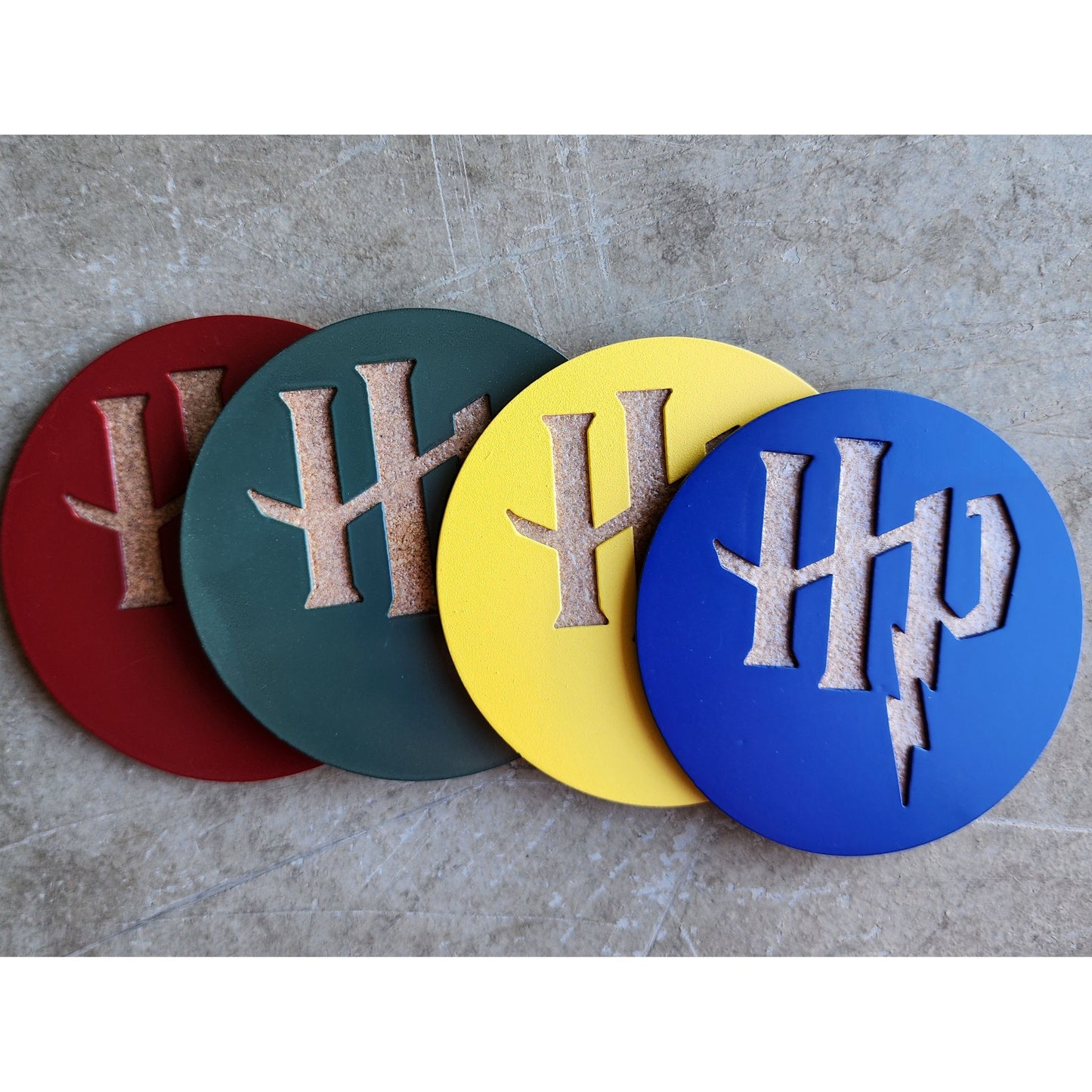 HP-Inspired Metal Coasters – Set of 4 Magical Gift for Wizard Fans