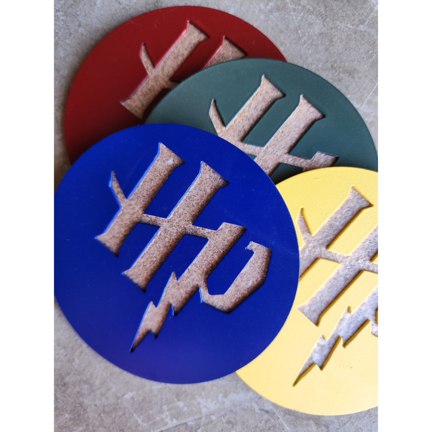 HP-Inspired Metal Coasters – Set of 4 Magical Gift for Wizard Fans