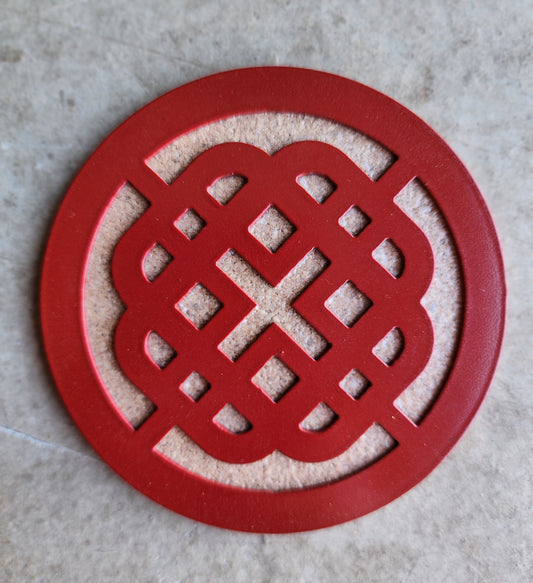 Celtic Knot Metal Coasters – Set of 4 | Irish Decor for Home & Gifts