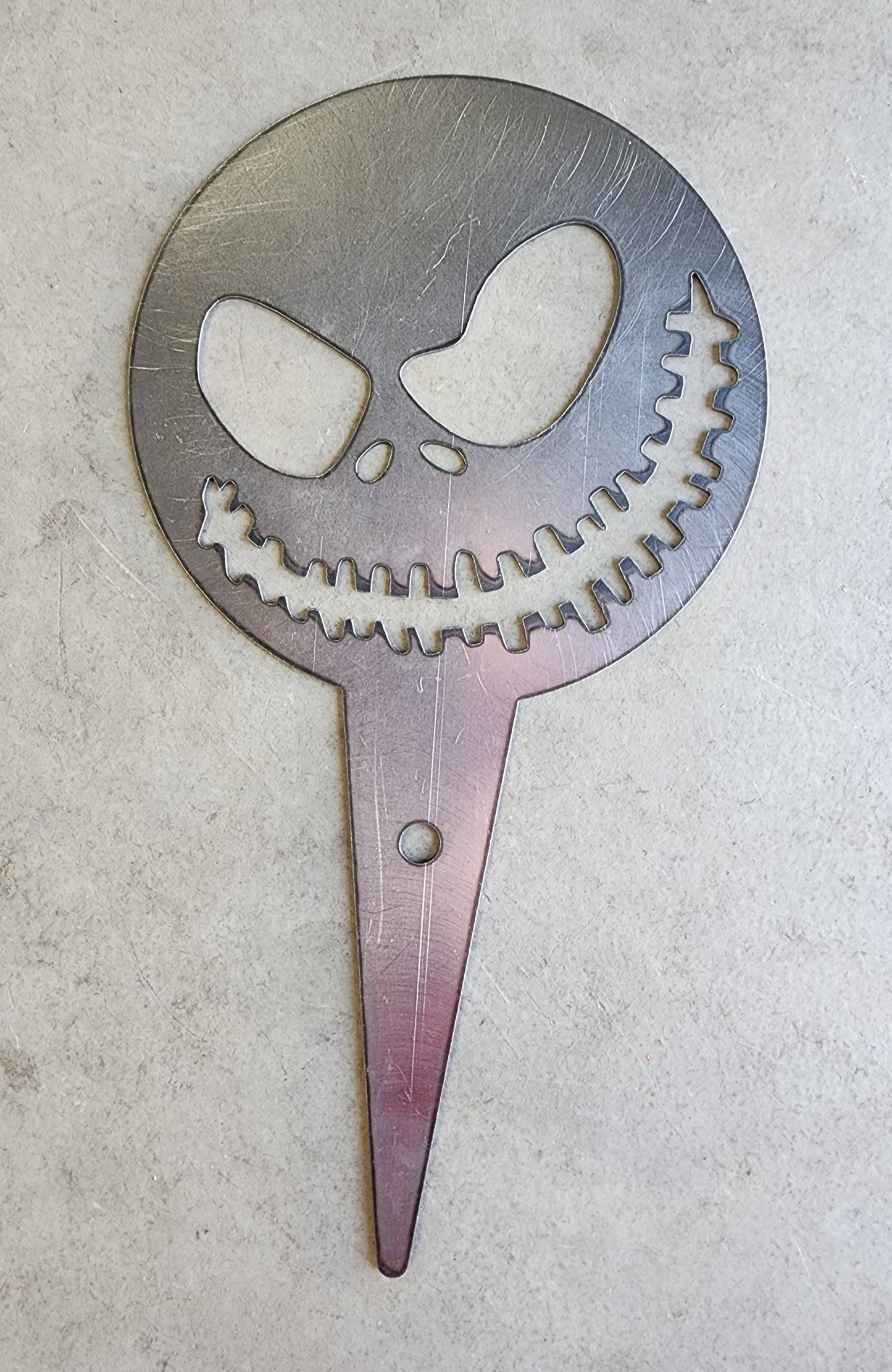 Mischievous Jack Metal Garden Stake – 6" Spooky Yard Decor for Pots, Pathways & Flower Beds