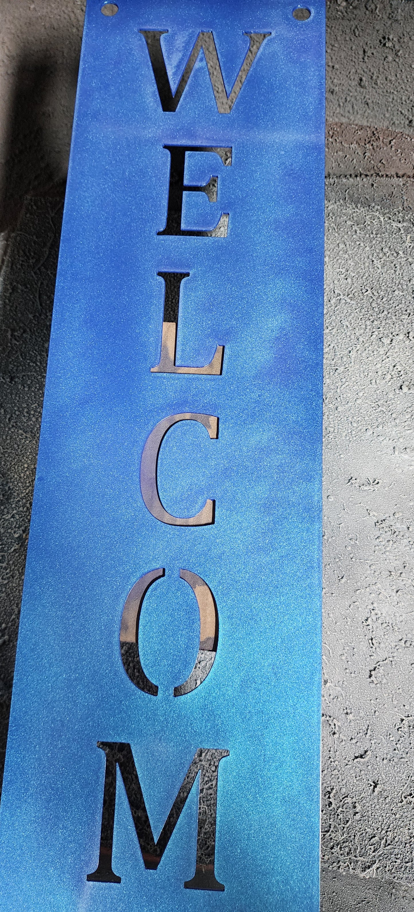 Rustic Orange Vertical Welcome Sign – Fall, Halloween & Farmhouse Décor