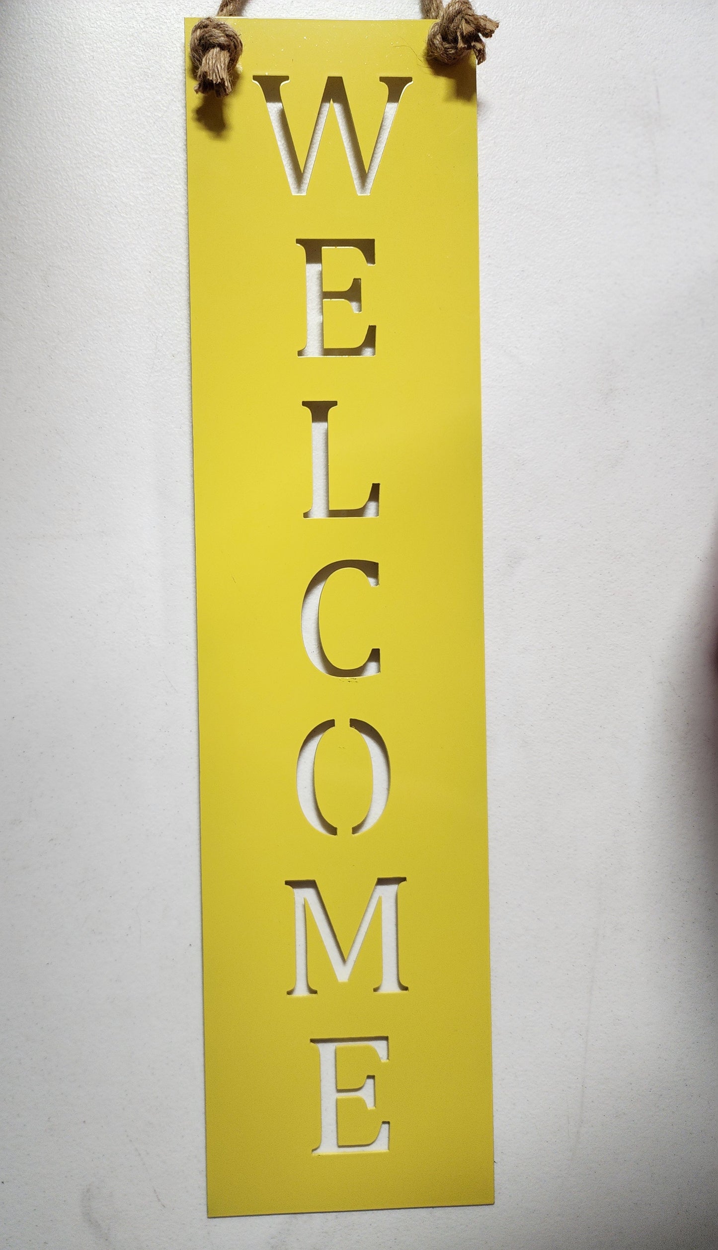 Rustic Orange Vertical Welcome Sign – Fall, Halloween & Farmhouse Décor