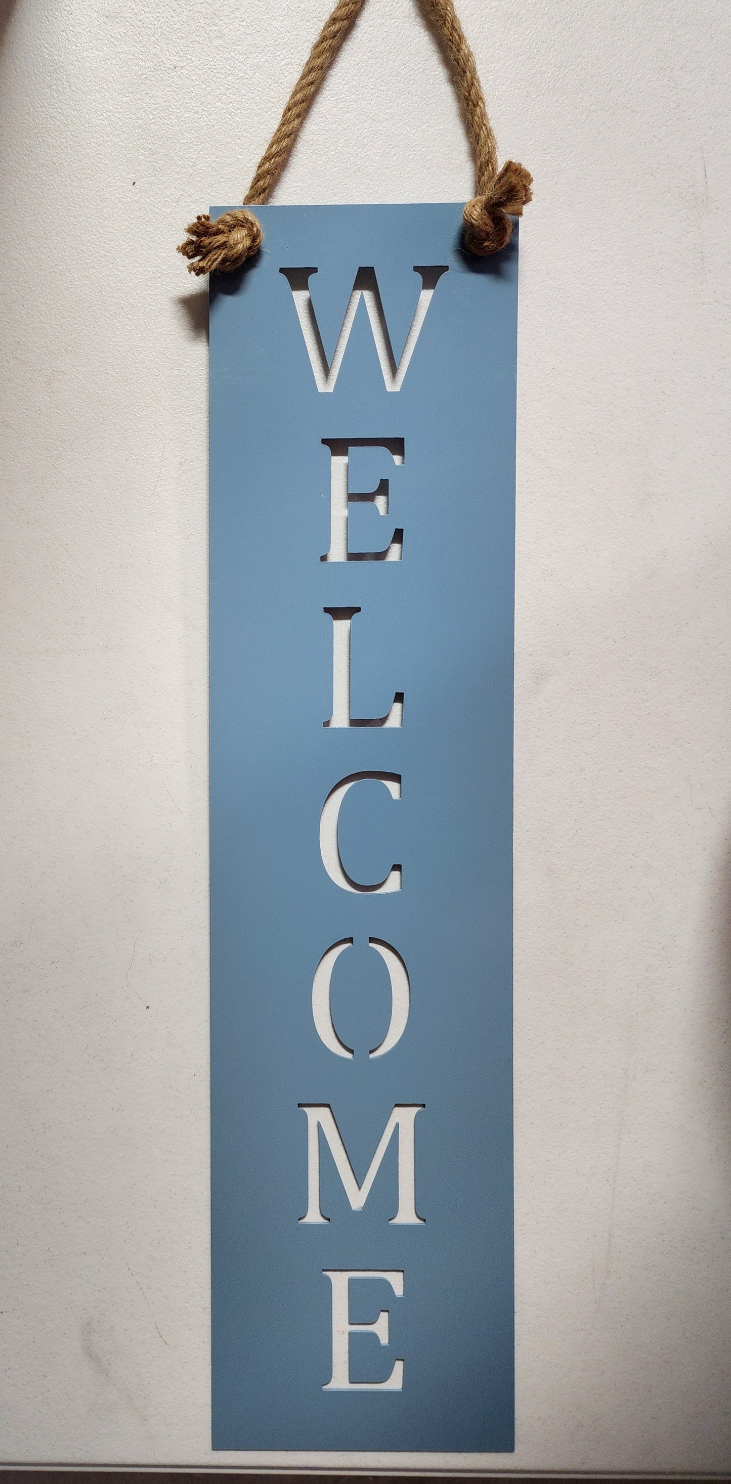 Rustic Orange Vertical Welcome Sign – Fall, Halloween & Farmhouse Décor