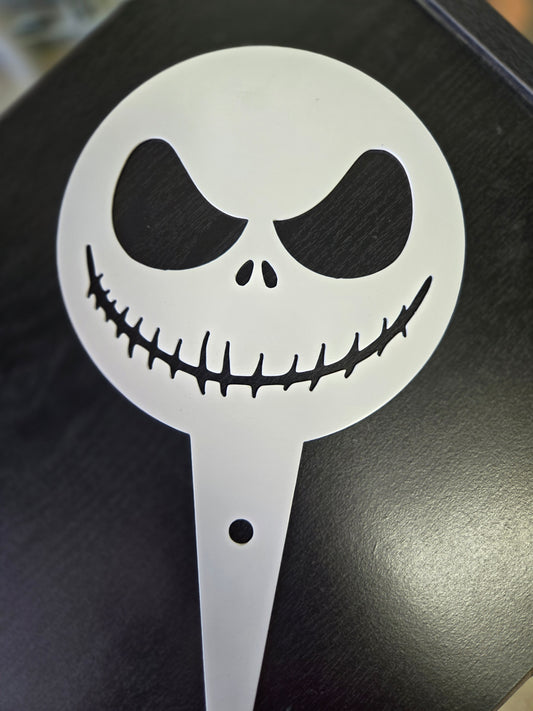 Mischievous Jack Metal Garden Stake – 6" Spooky Yard Decor for Pots, Pathways & Flower Beds