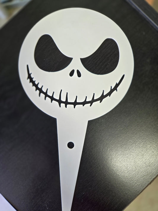Mischievous Jack Metal Garden Stake – 6" Spooky Yard Decor for Pots, Pathways & Flower Beds