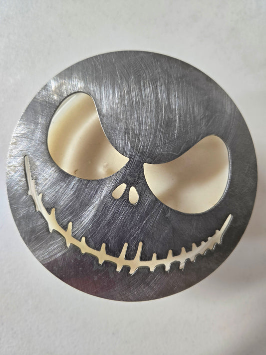 Jack-Inspired Candle Topper – Raw Metal or Black Ceramic