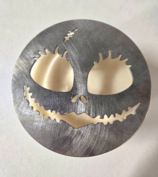 Sally-Inspired Candle Topper – Raw Metal or Black Ceramic