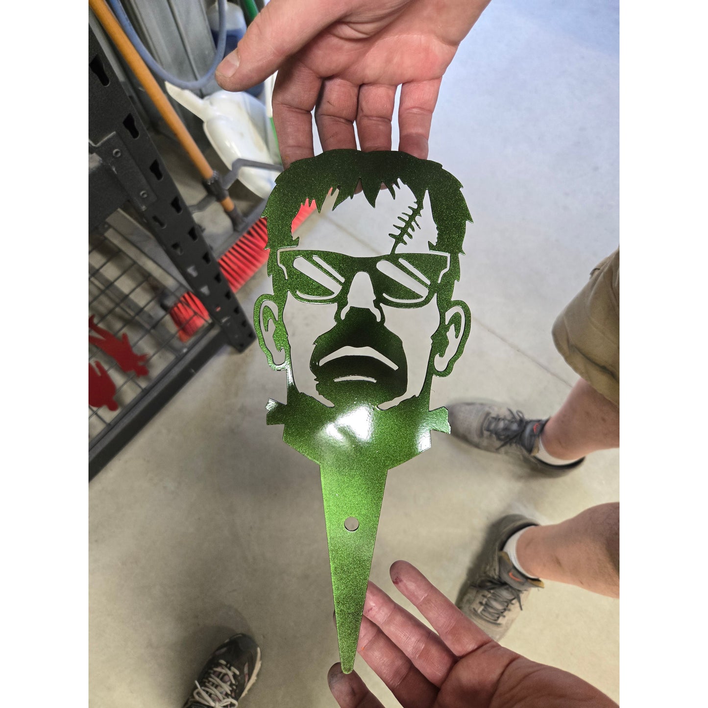 Frankenstein Garden Stake – Halloween Yard Decor for Flower Beds or Planters