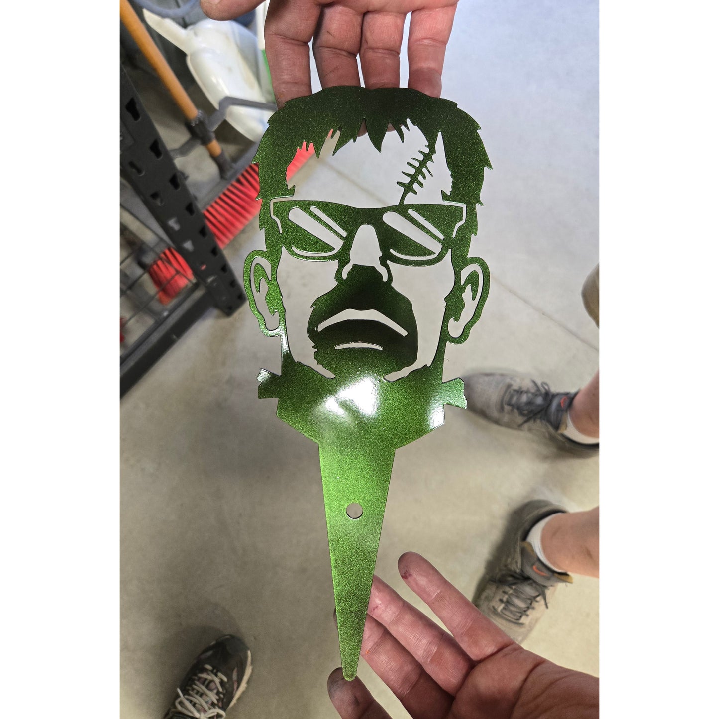 Frankenstein Garden Stake – Halloween Yard Decor for Flower Beds or Planters