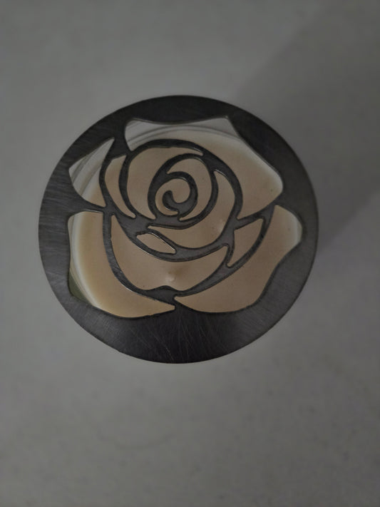 Elegant Rose Candle Topper – Unique Wedding & Home Decor