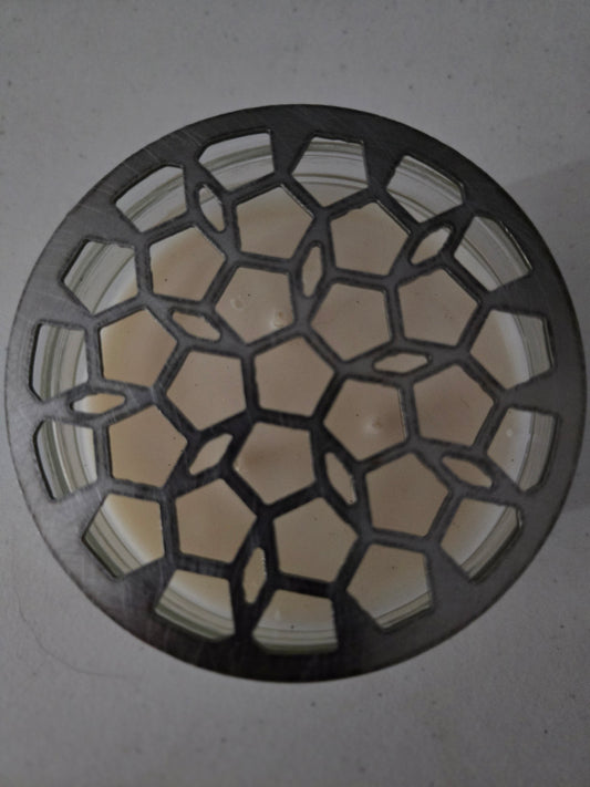 HexaGlow Candle Topper – Modern Geometric Jar Candle Accessory