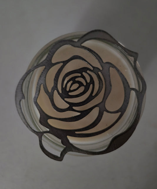Rose Flower Candle Topper – Beautiful Floral Candle Decoration