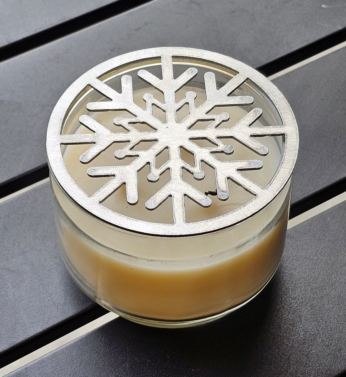 Artic Crystal Snowflake Candle Topper – Prevents Candle Tunnelling, Even Burn Candle Accessory